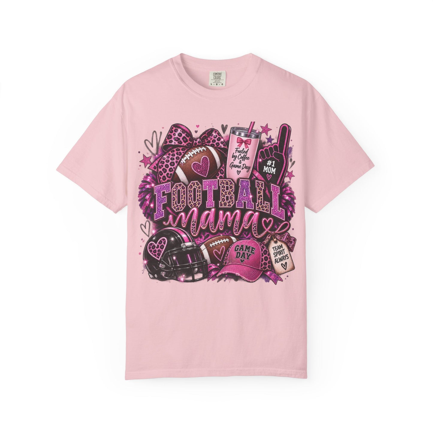 Pink Football Mama Game Day Tee