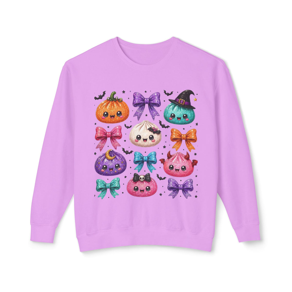 Cute Halloween Pumpkin & Bow crewneck sweater