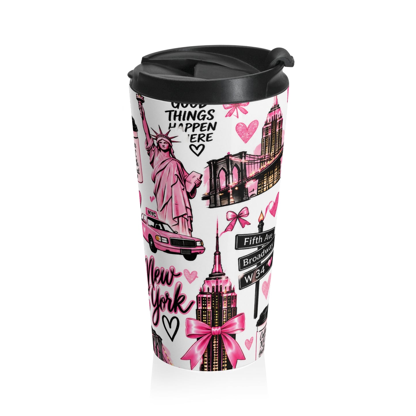 NYC hustle hearts Travel Mug