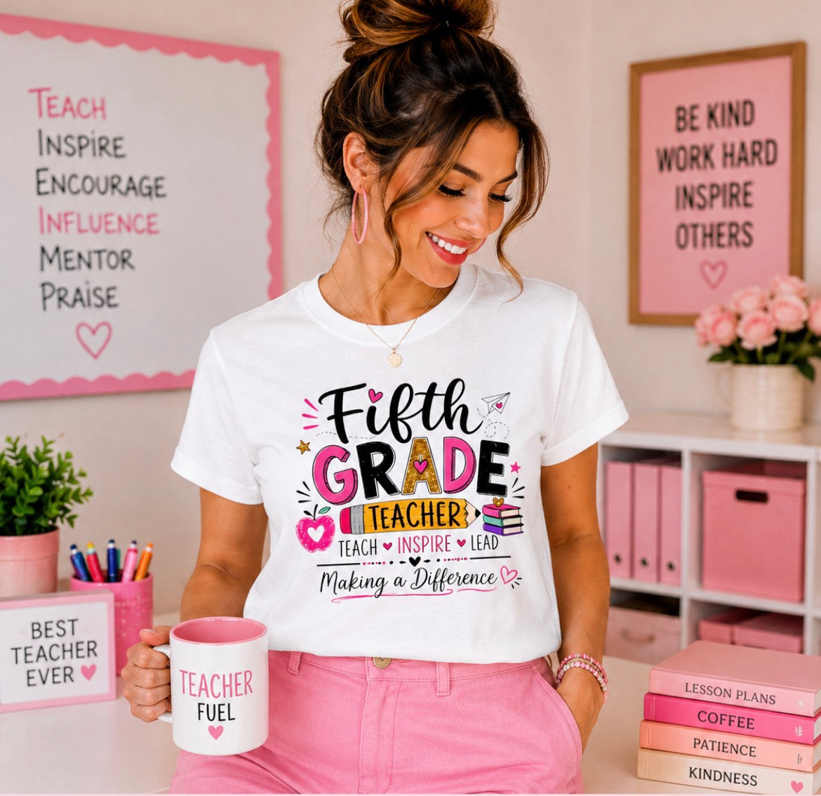 5th Grade Teacher Tee – Making a Difference Teacher Tee
