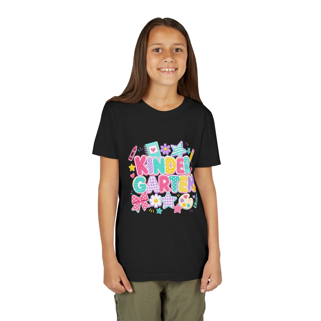 🌈 Kindergarten Cutie – Colorful Back-to-School Graphic Tee