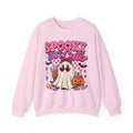 Spooky But Cute Halloween Ghost Crewneck Sweatshirt | Pink Halloween Candy Sweater