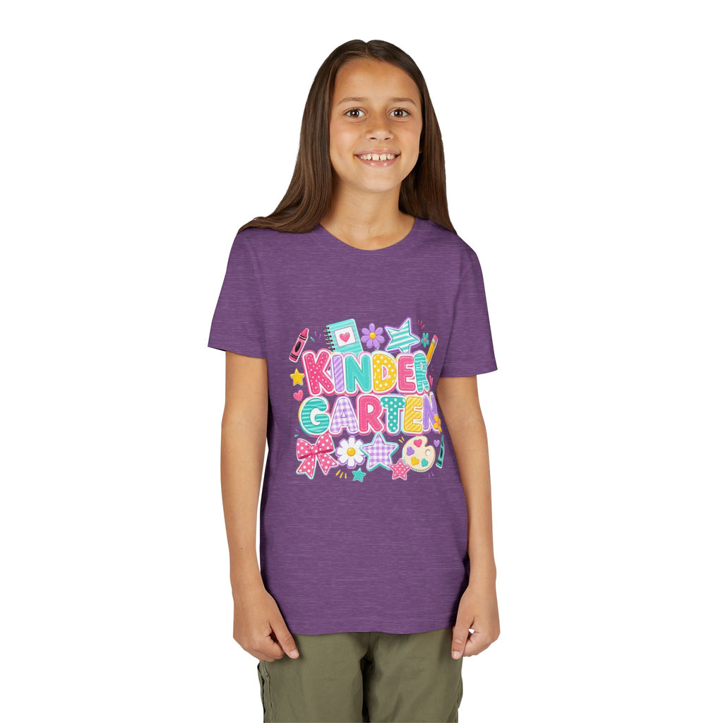 🌈 Kindergarten Cutie – Colorful Back-to-School Graphic Tee