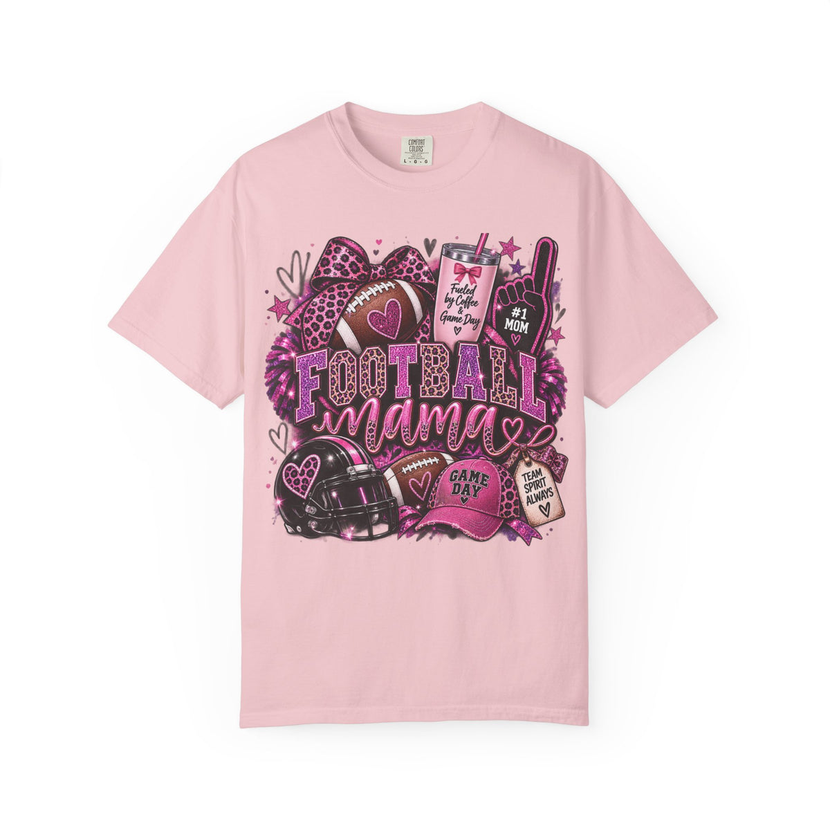 Pink Football Mama Game Day Tee