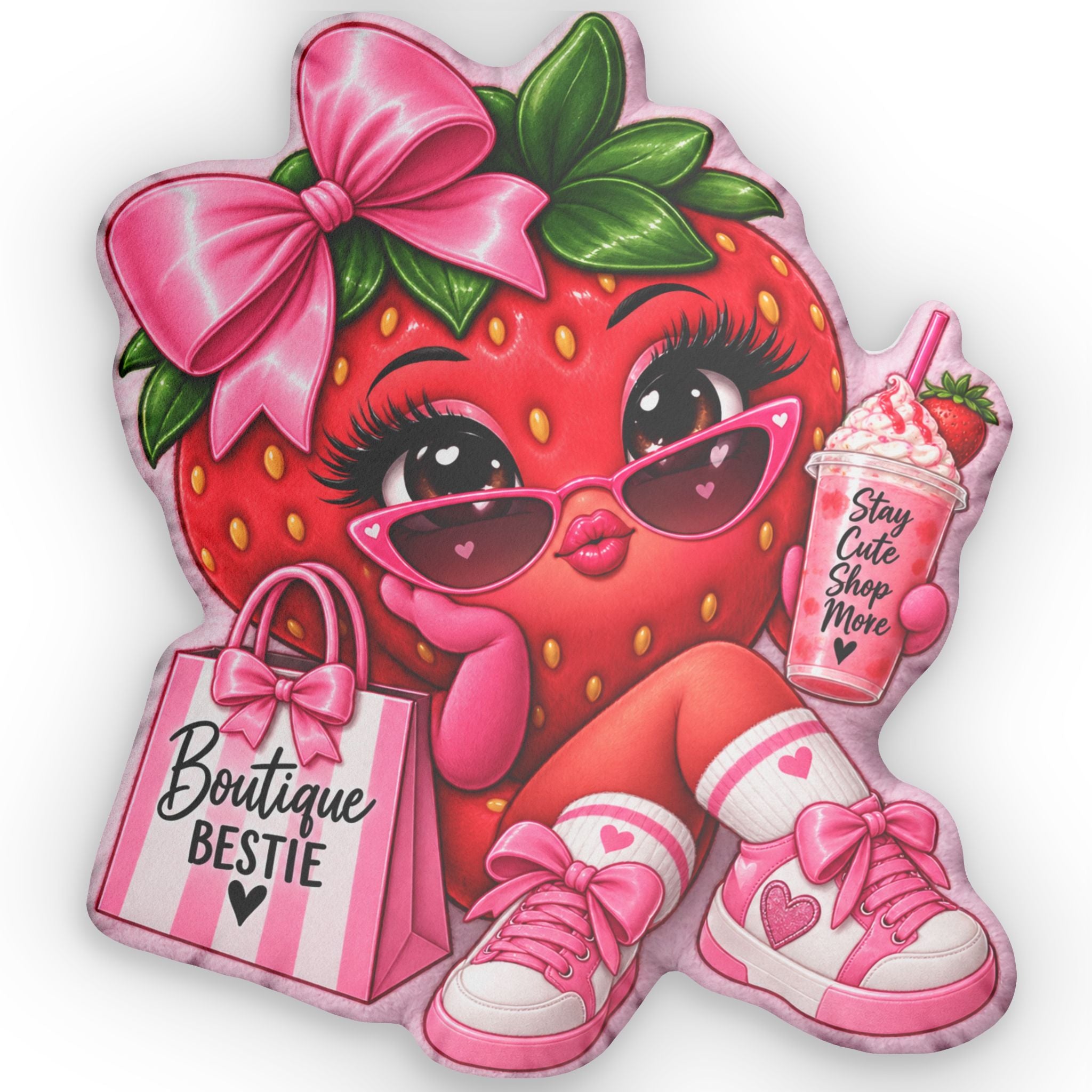 Strawberry Bestie pillow