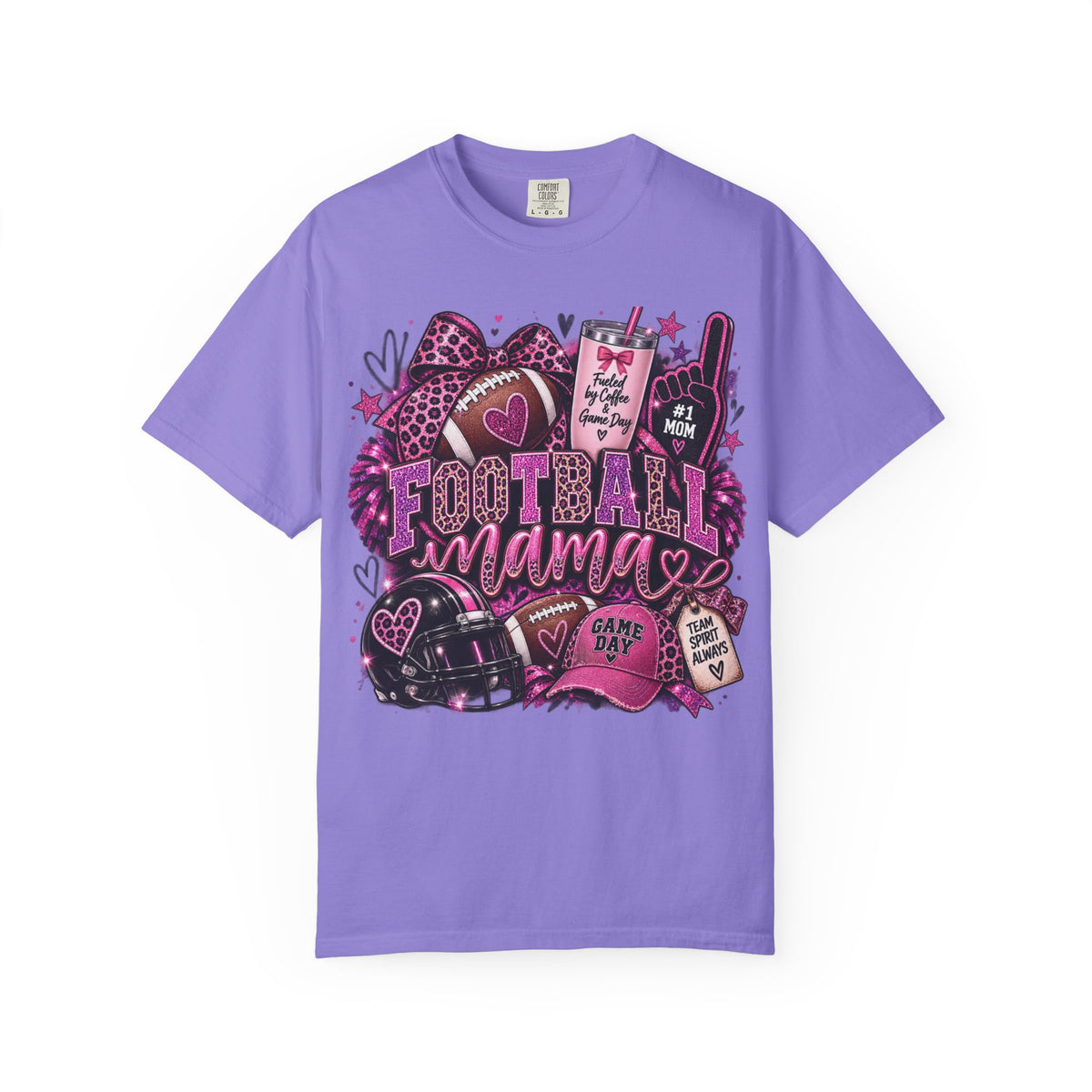 Pink Football Mama Game Day Tee