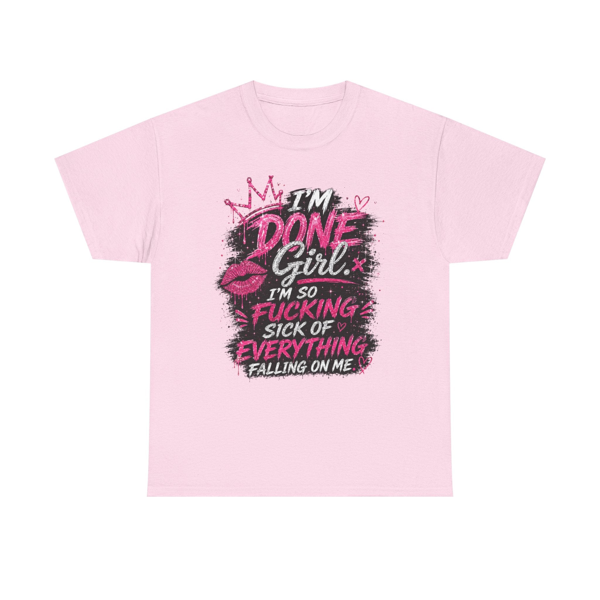 Done Girl Graphic Tee – Bold Pink Statement T-Shirt 💗