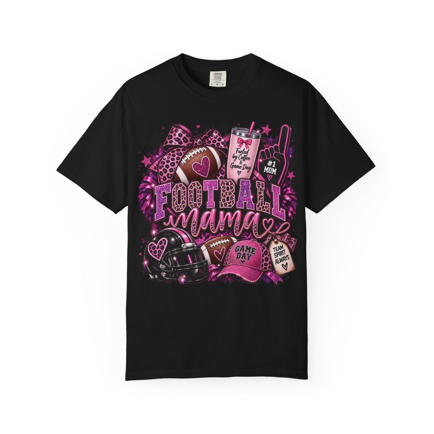 Pink Football Mama Game Day Tee