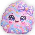 Cosmic Cotton Candy Bestie – Custom-Shaped Pillow