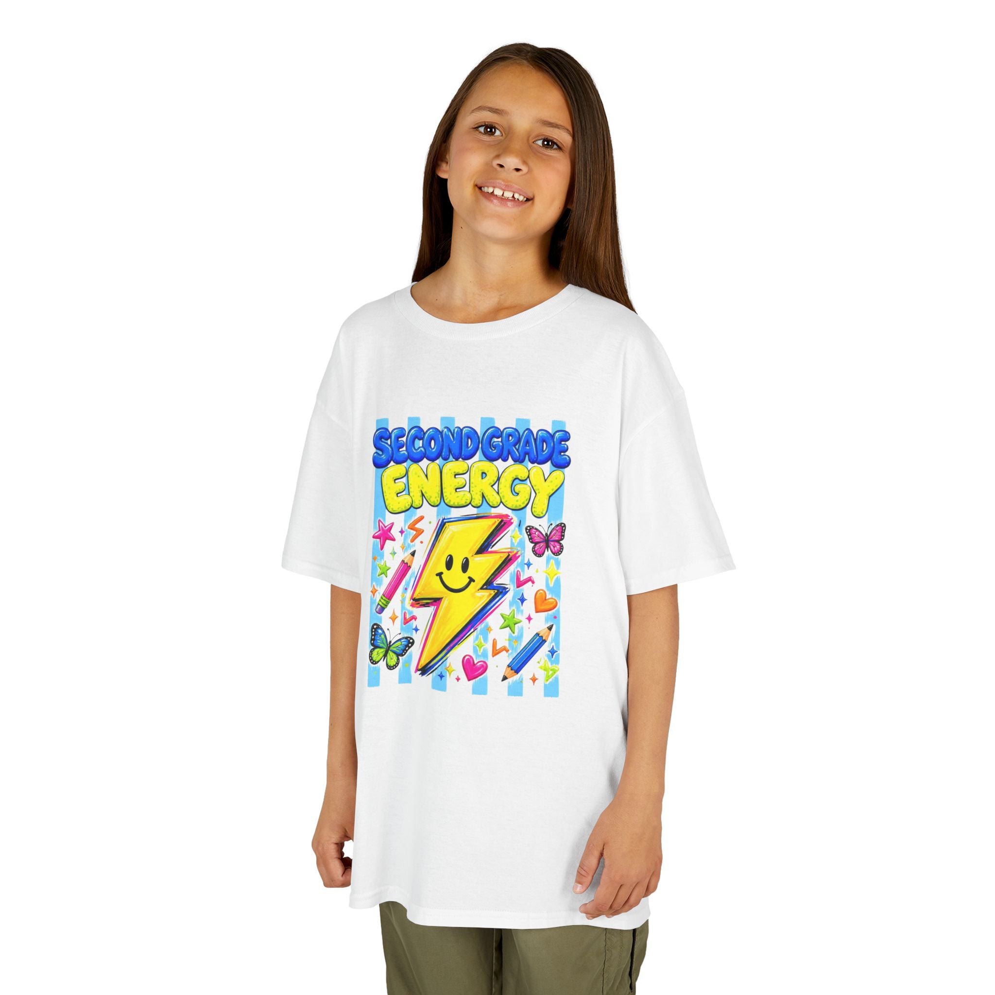 ✨ Second Grade Energy – Cute Back to School Graphic Tee