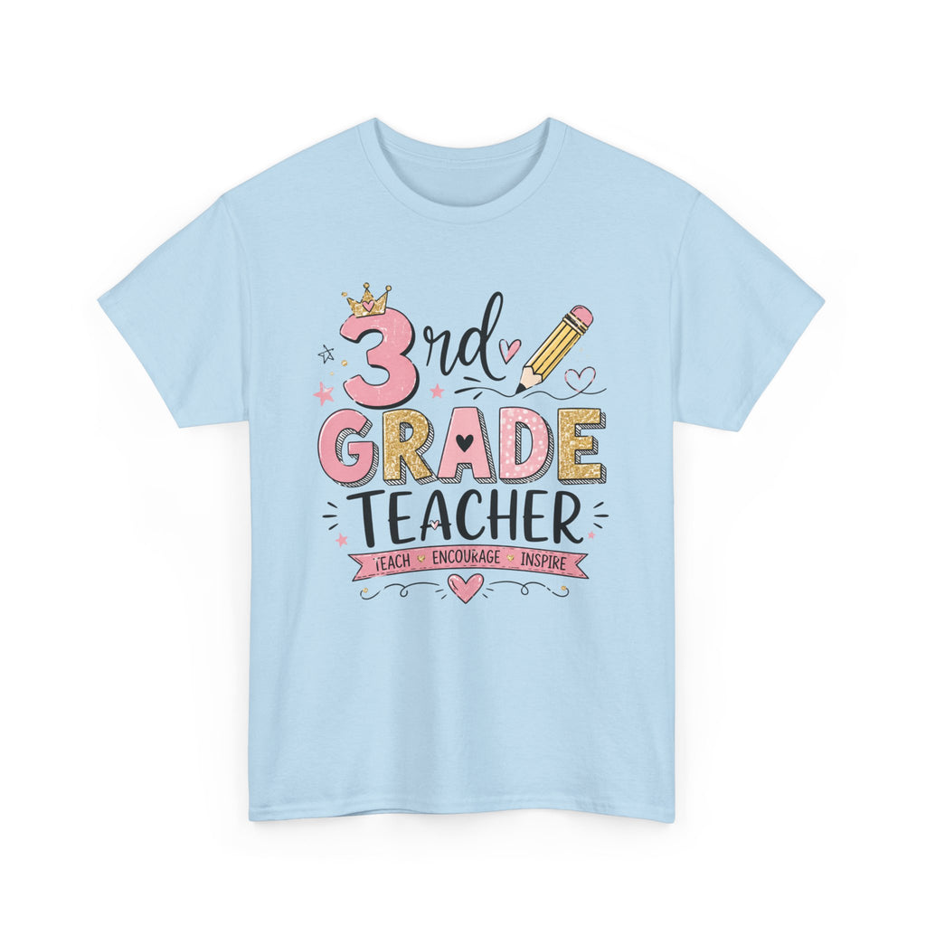 3rd Grade Teacher Tee – Teach • Encourage • Inspire