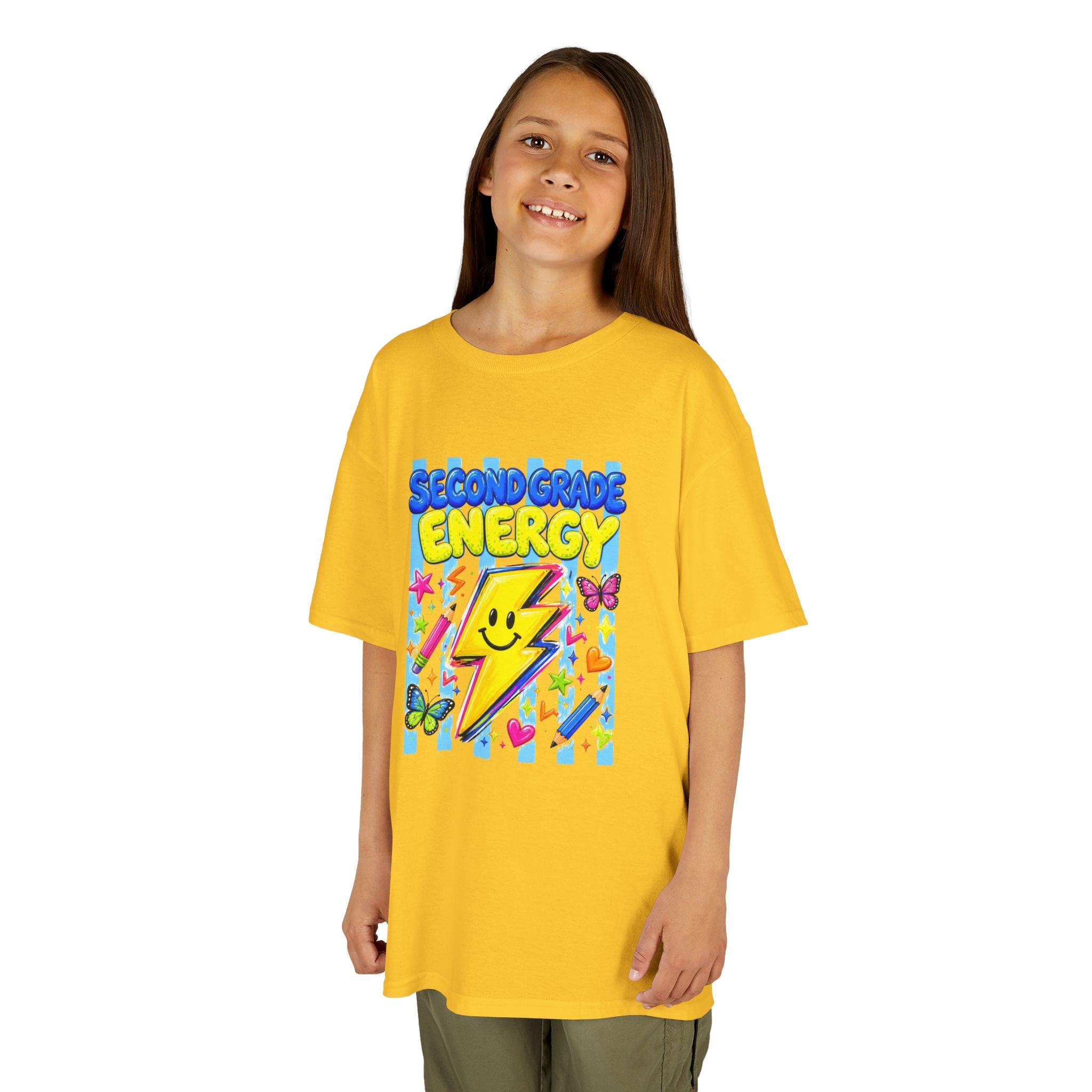 ✨ Second Grade Energy – Cute Back to School Graphic Tee