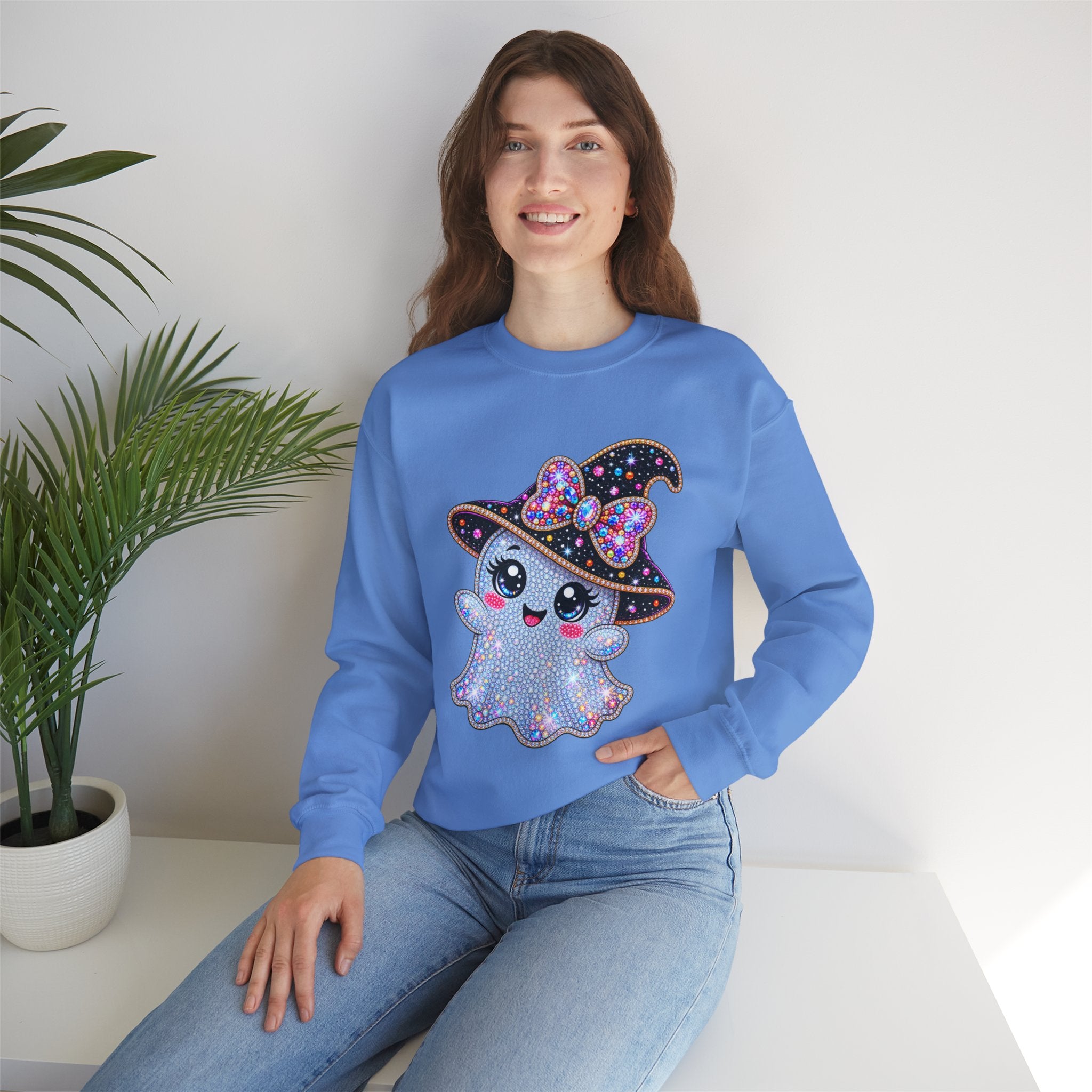 CUTE  WITCH GHOSTS HALLOWEEN SWEATSHIRT