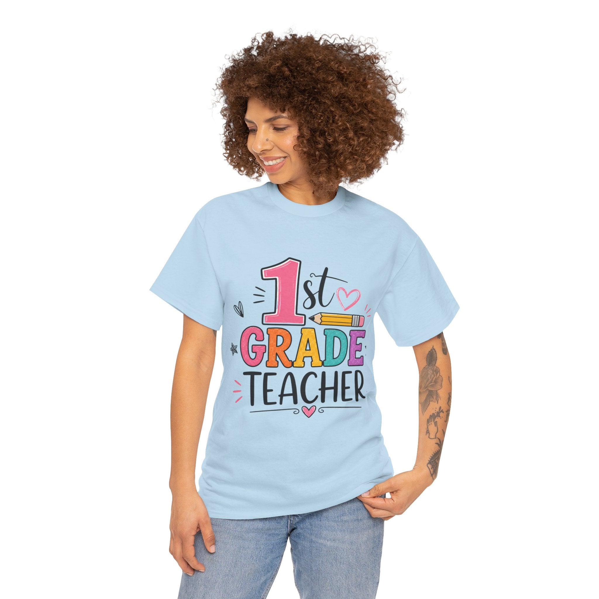 1st Grade Teacher Tee – Teach with Heart
