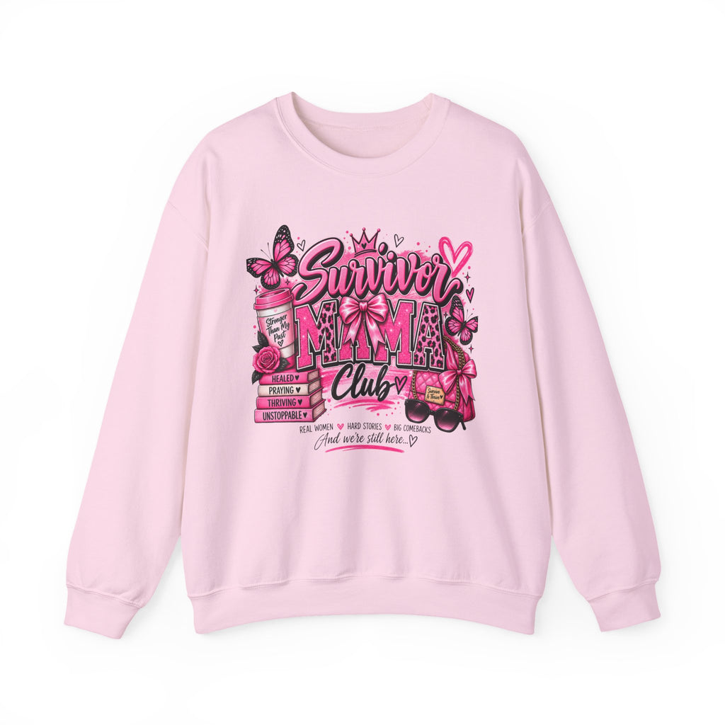 Survivor Mama Club Cozy Crewneck Sweatshirt