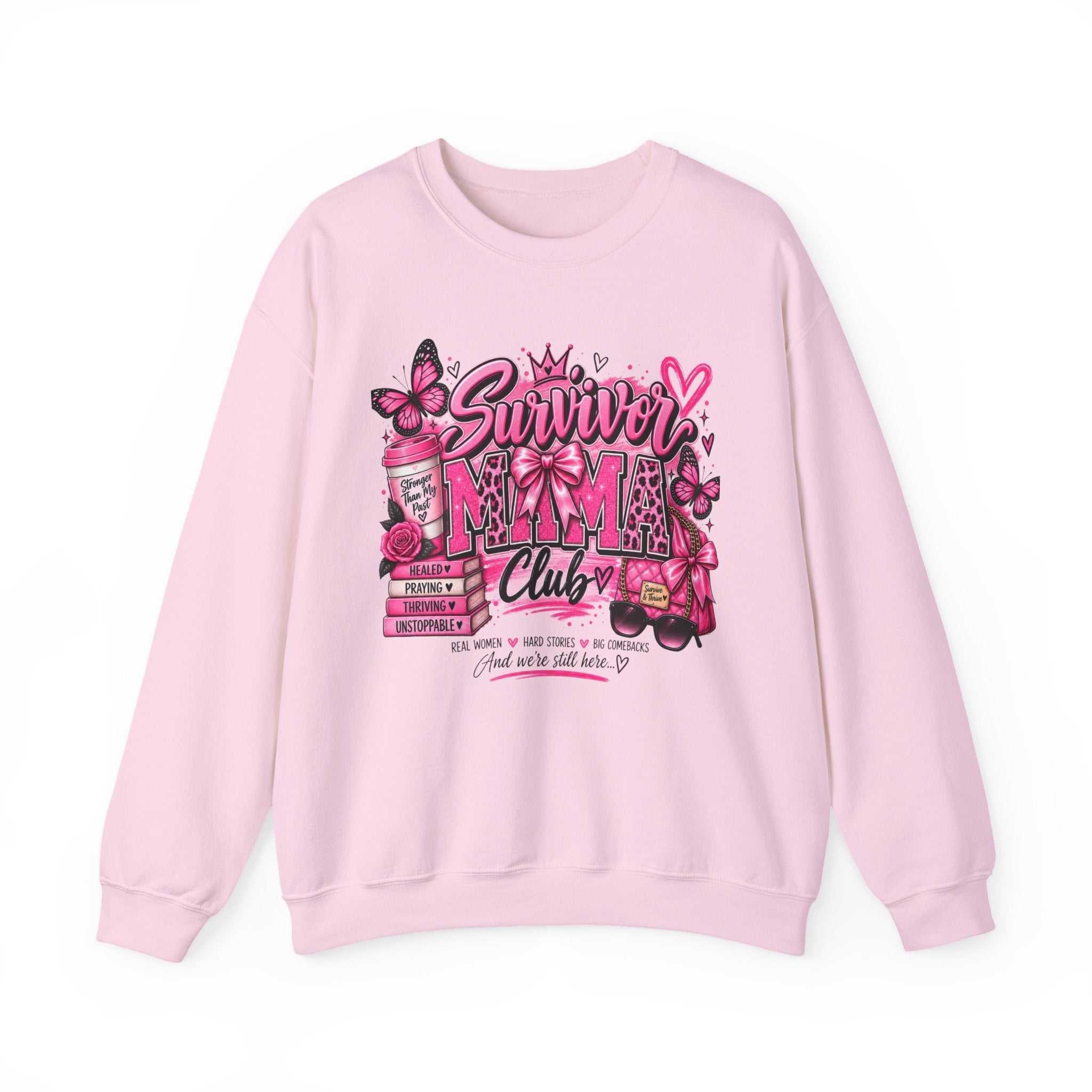 Survivor Mama Club Cozy Crewneck Sweatshirt