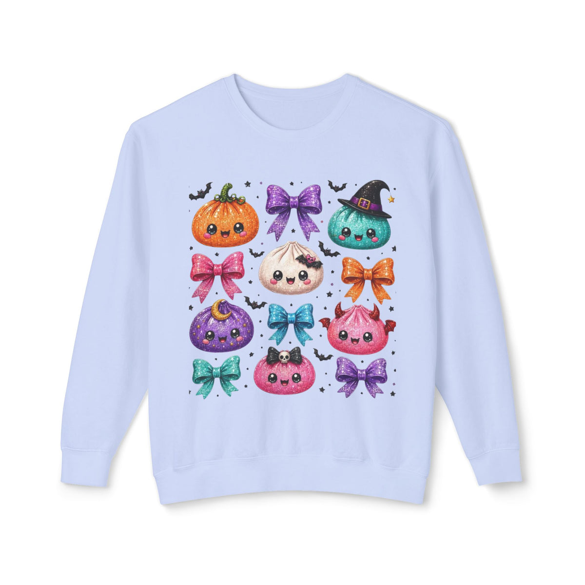 Cute Halloween Pumpkin & Bow  crewneck sweater