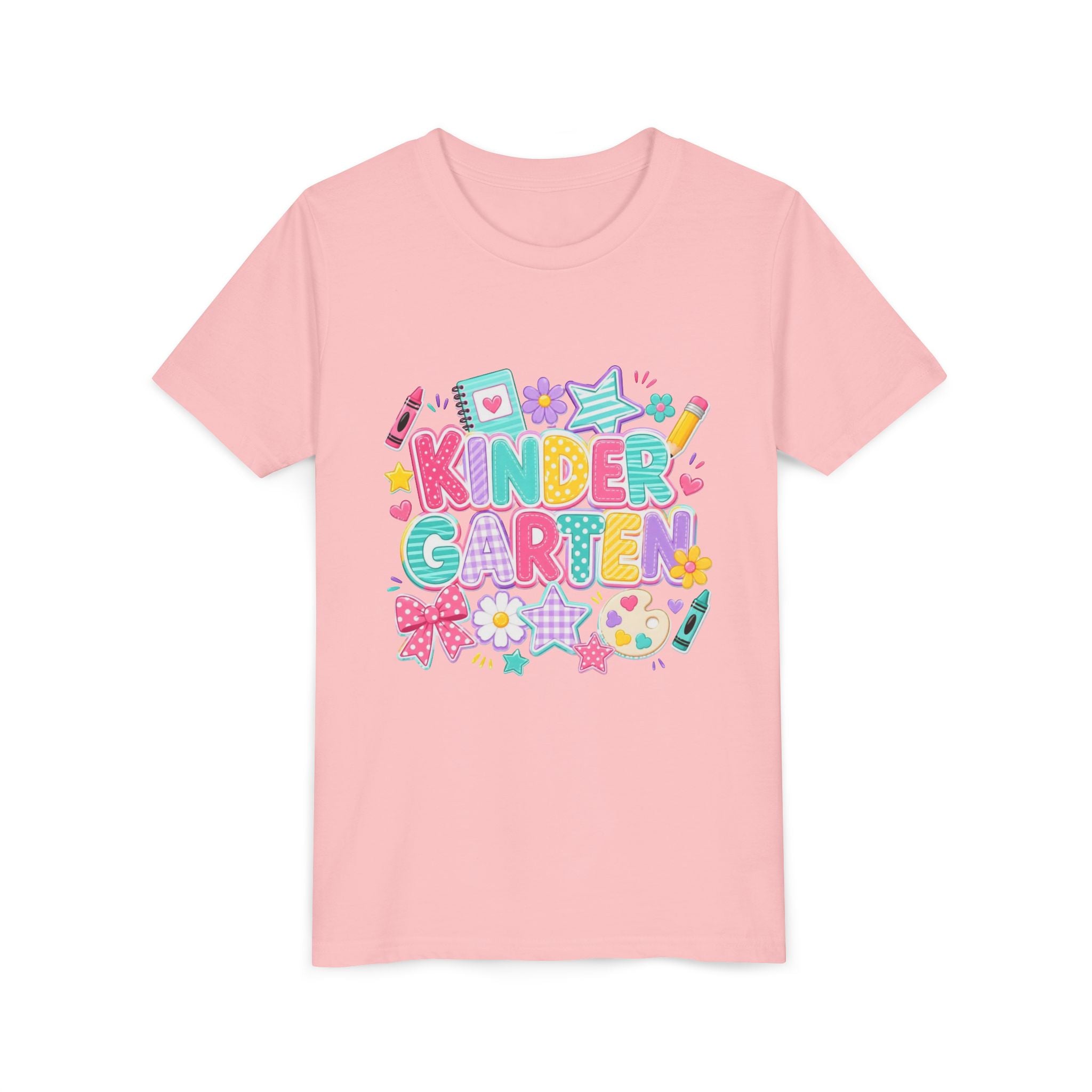 🌈 Kindergarten Cutie – Colorful Back-to-School Graphic Tee
