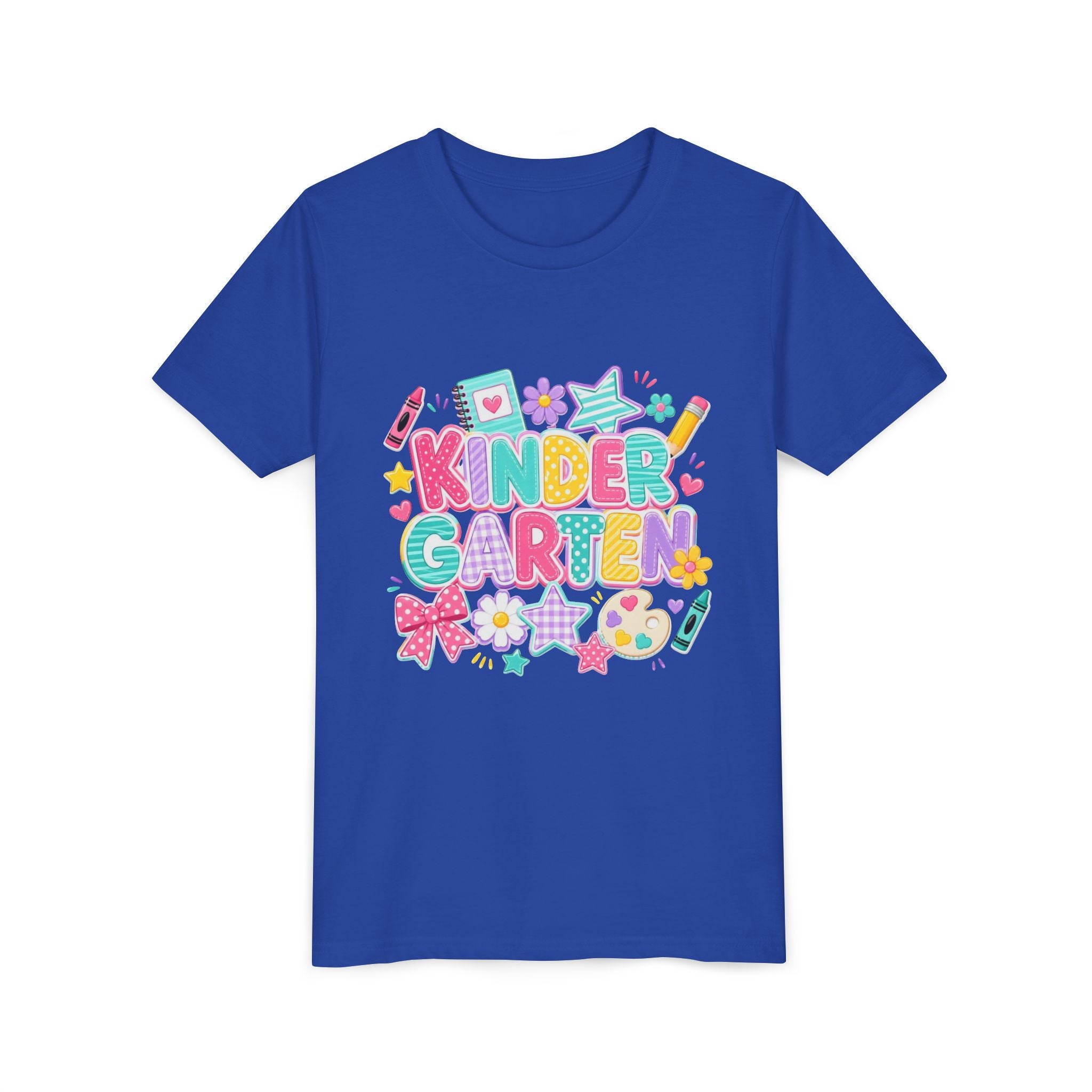 🌈 Kindergarten Cutie – Colorful Back-to-School Graphic Tee