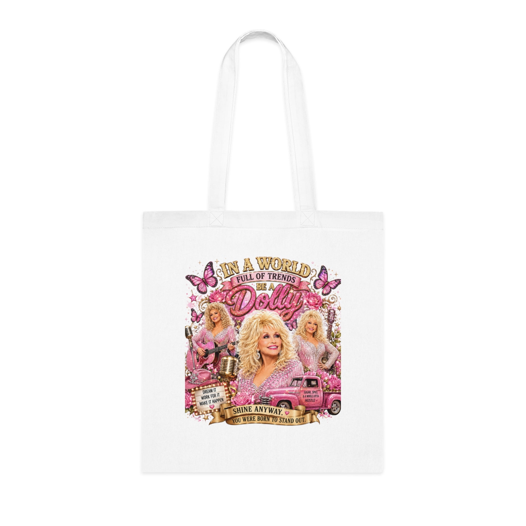Dolly Inspired Pink Country Glam Tote Bag”.