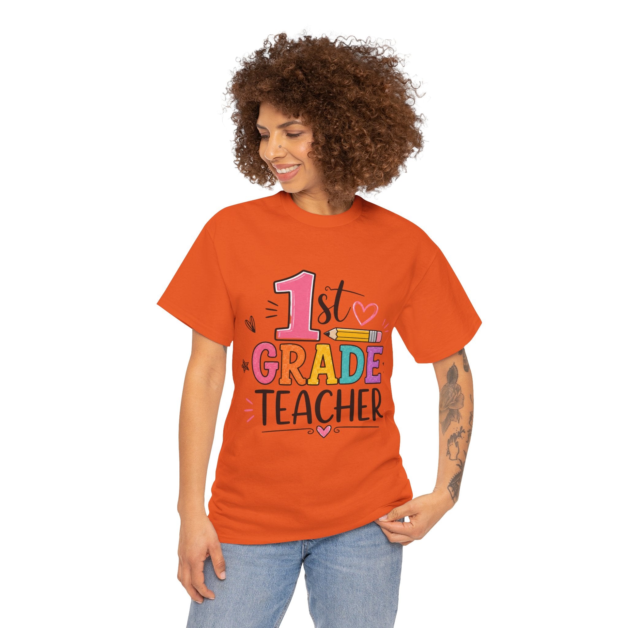 1st Grade Teacher Tee – Teach with Heart