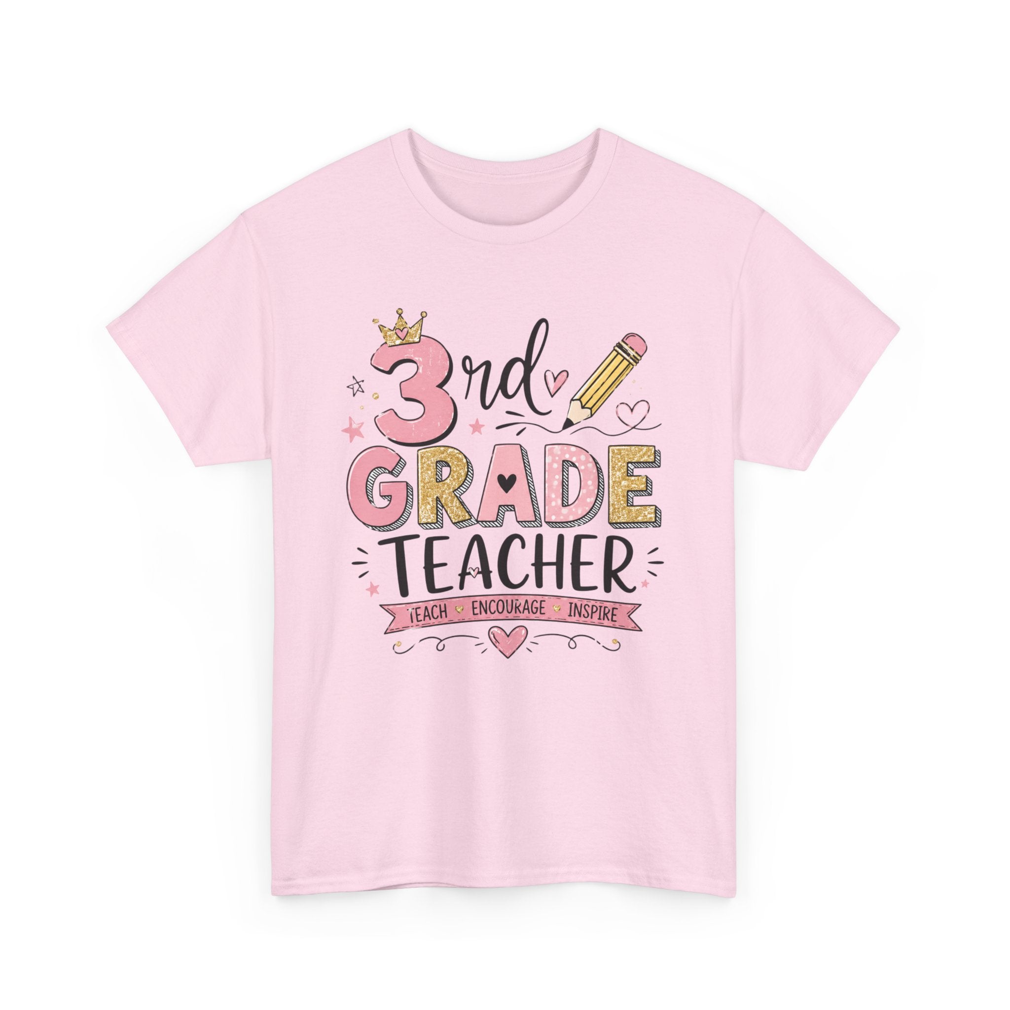 3rd Grade Teacher Tee – Teach • Encourage • Inspire