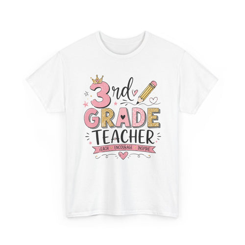 3rd Grade Teacher Tee – Teach • Encourage • Inspire