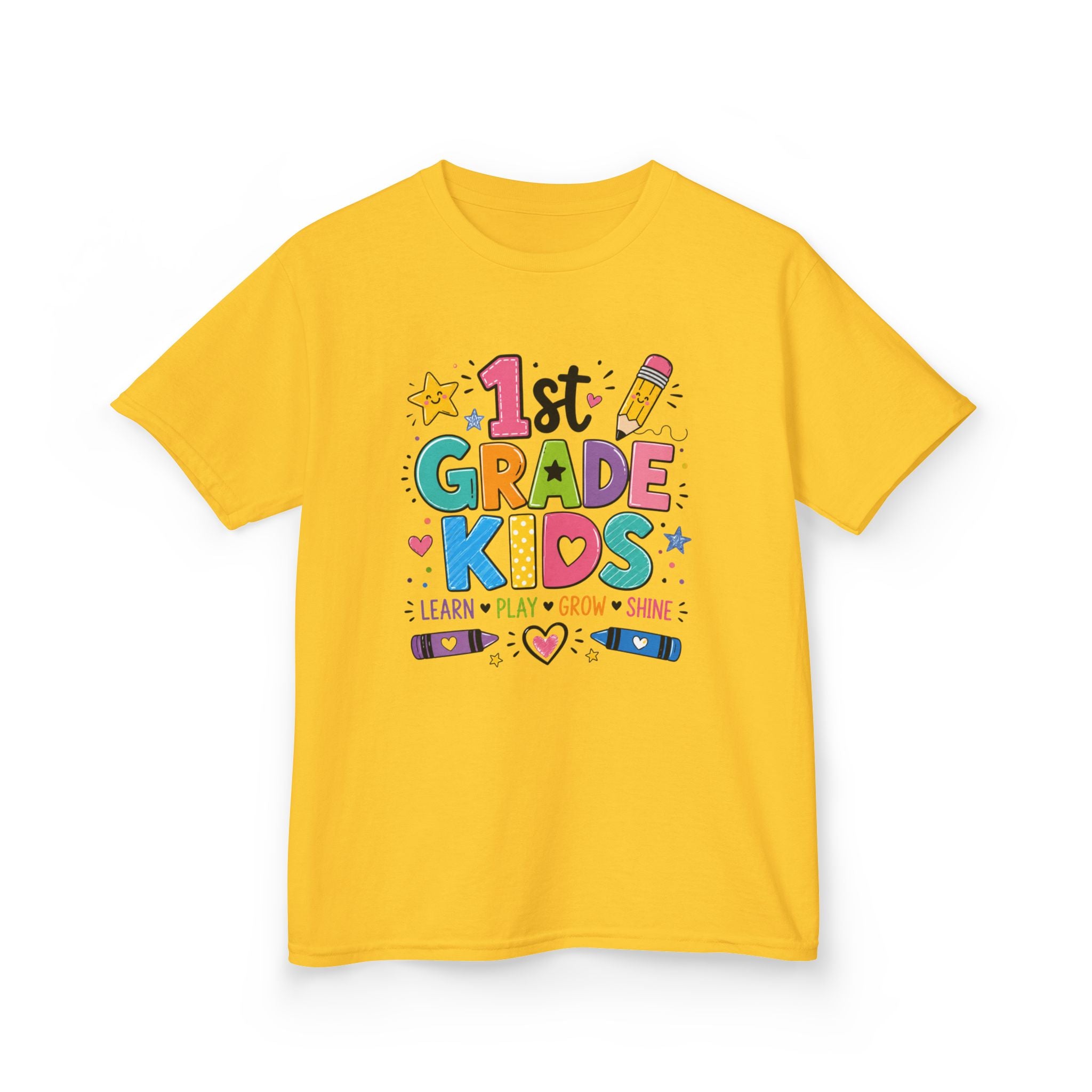 ✨ 1st Grade Kids Back to School Shirt – Learn • Play • Grow • Shine