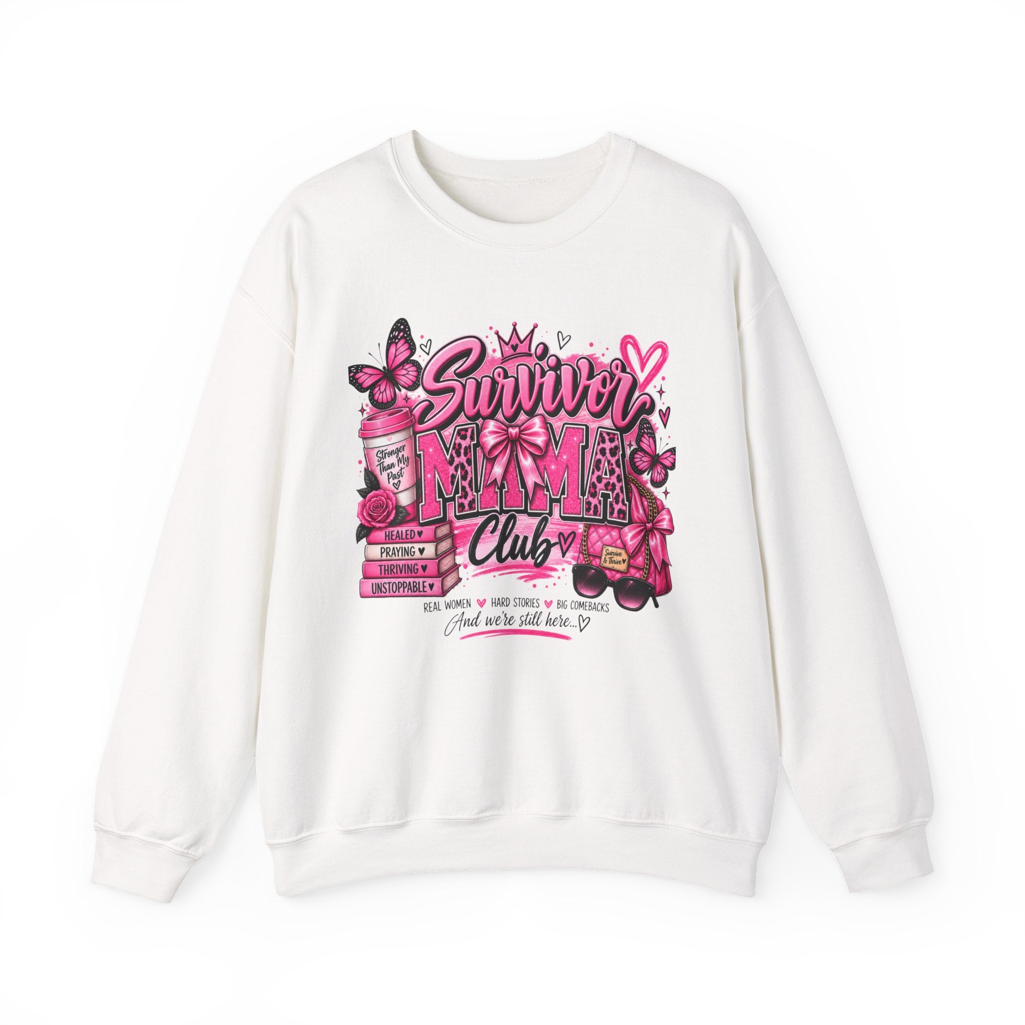 Survivor Mama Club Cozy Crewneck Sweatshirt