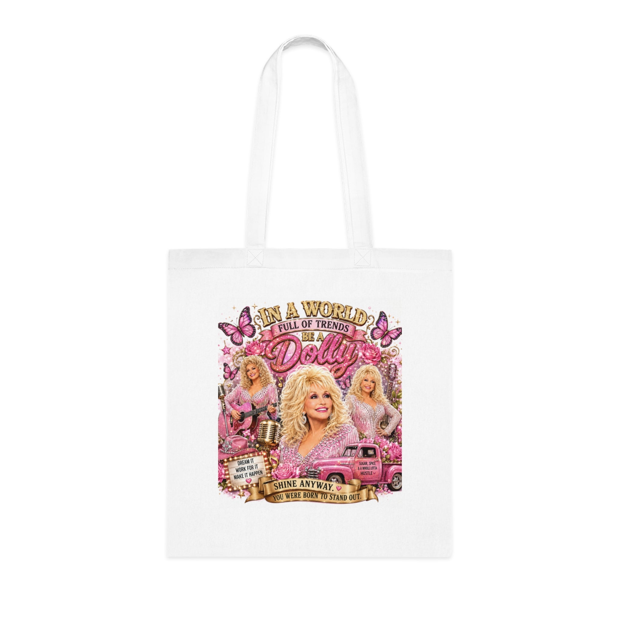 Dolly Inspired Pink Country Glam Tote Bag”.