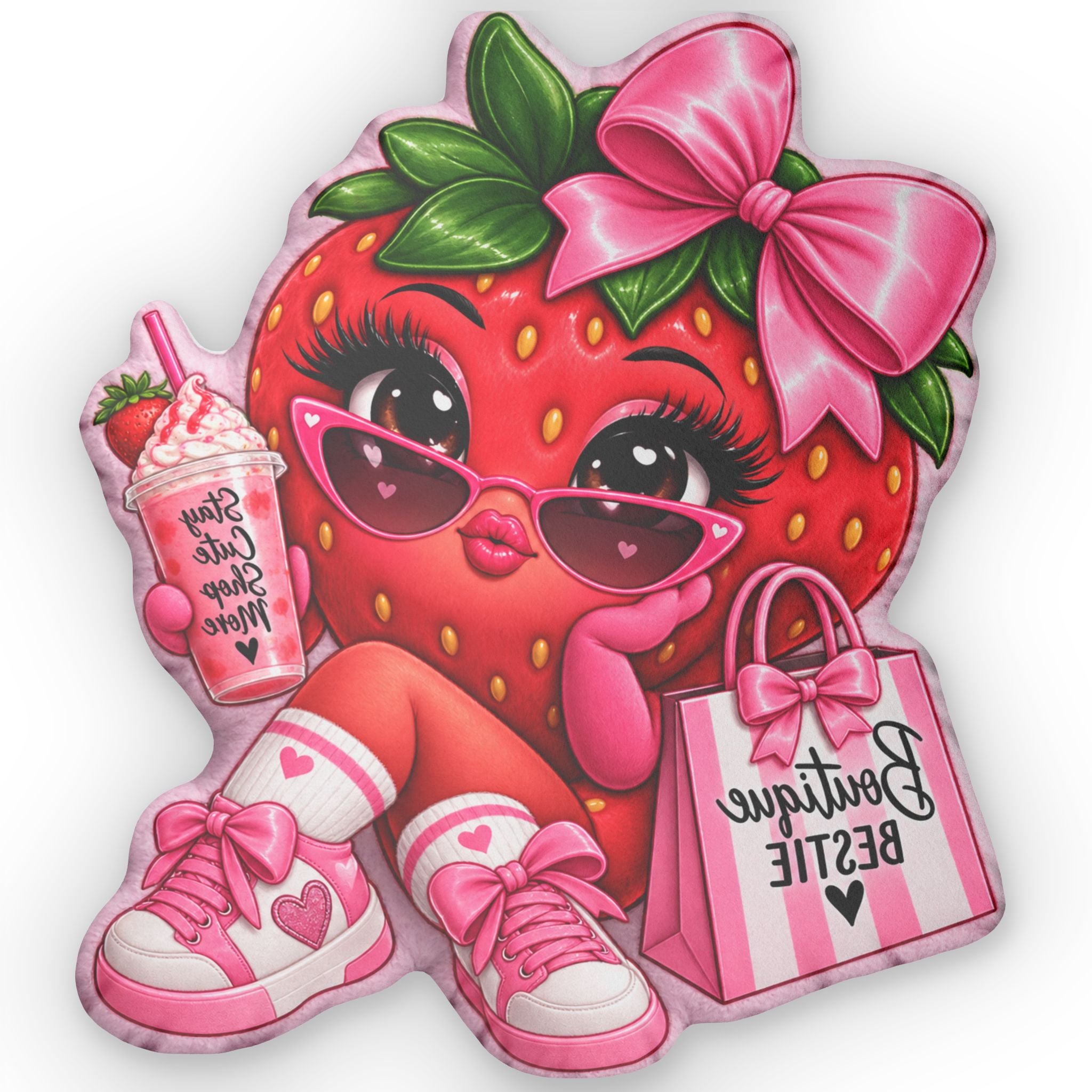 Strawberry Bestie pillow