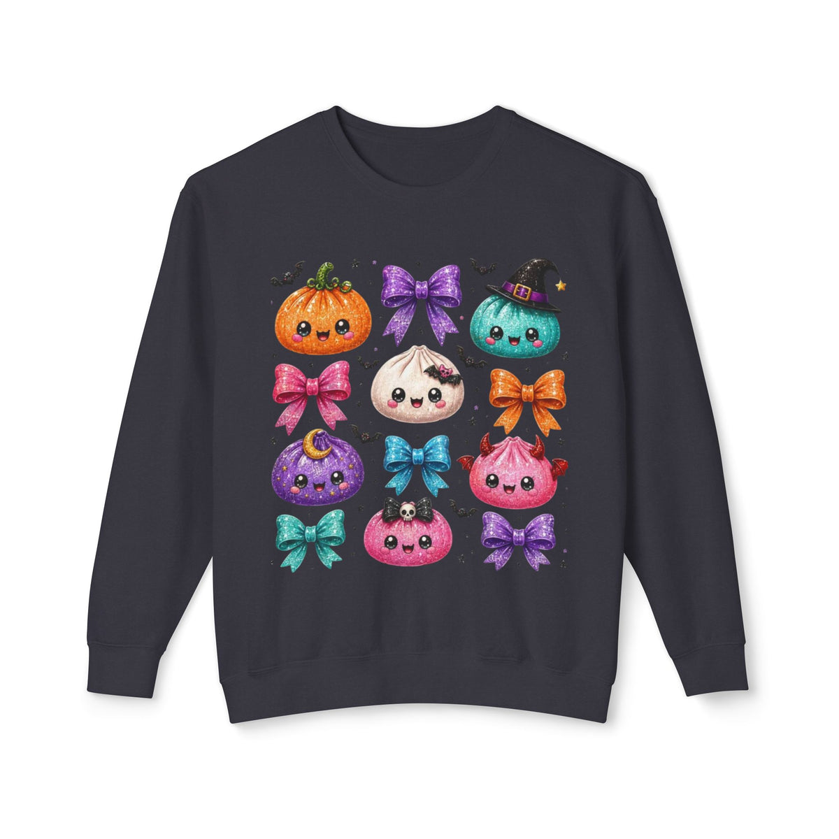 Cute Halloween Pumpkin & Bow  crewneck sweater