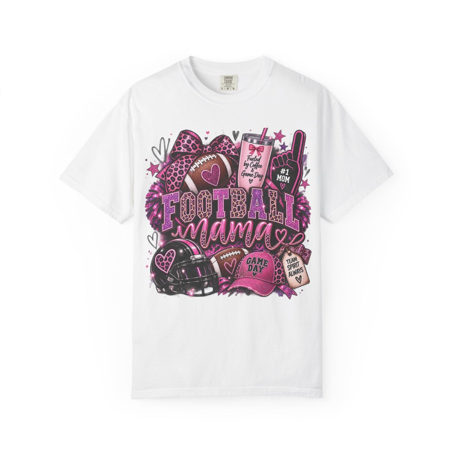 Pink Football Mama Game Day Tee