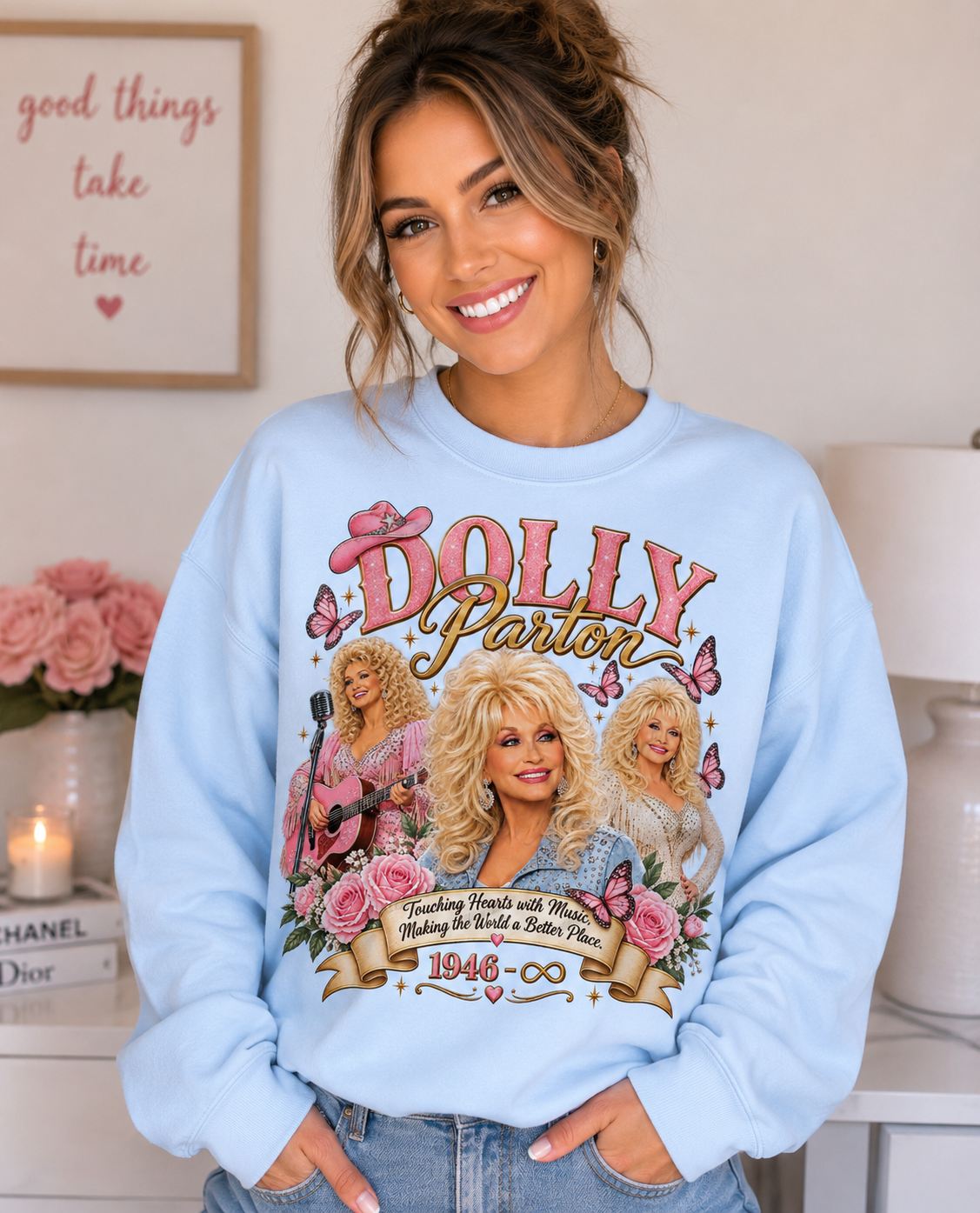 Dolly country Girl crewneck sweatshirt