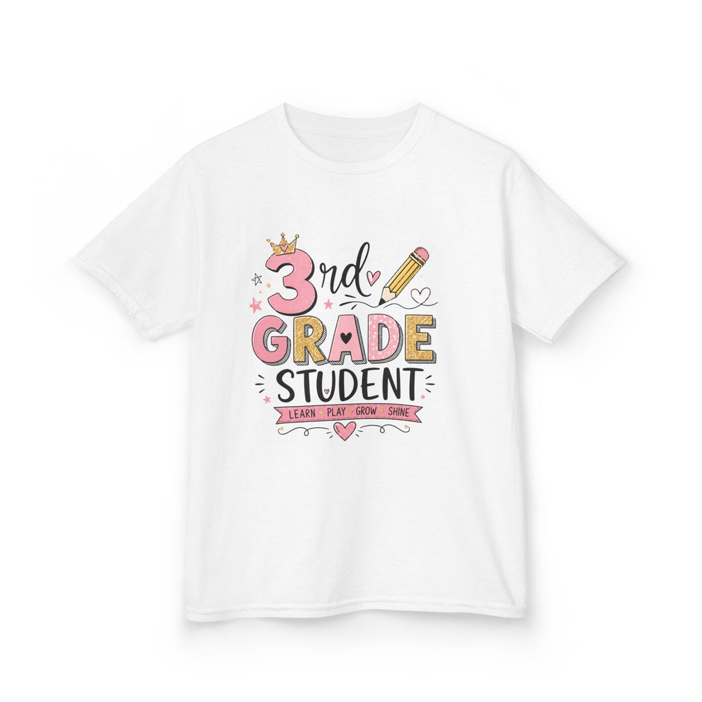 ✨ 3rd Grade Student Back to School Shirt – Cute Pink Glitter First Day of School Tee