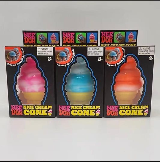 🍦 NeeDoh Nice Cream Cone Squishies