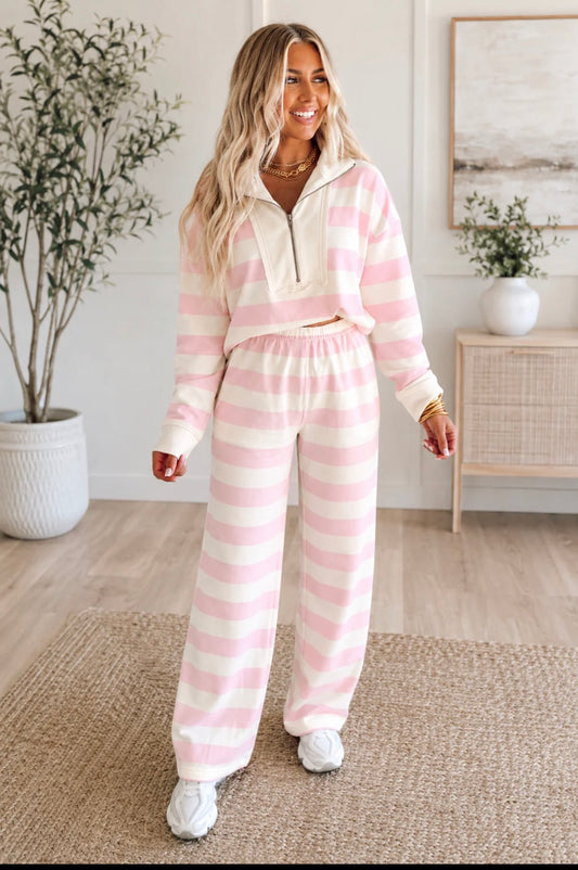 Pink Striped Set