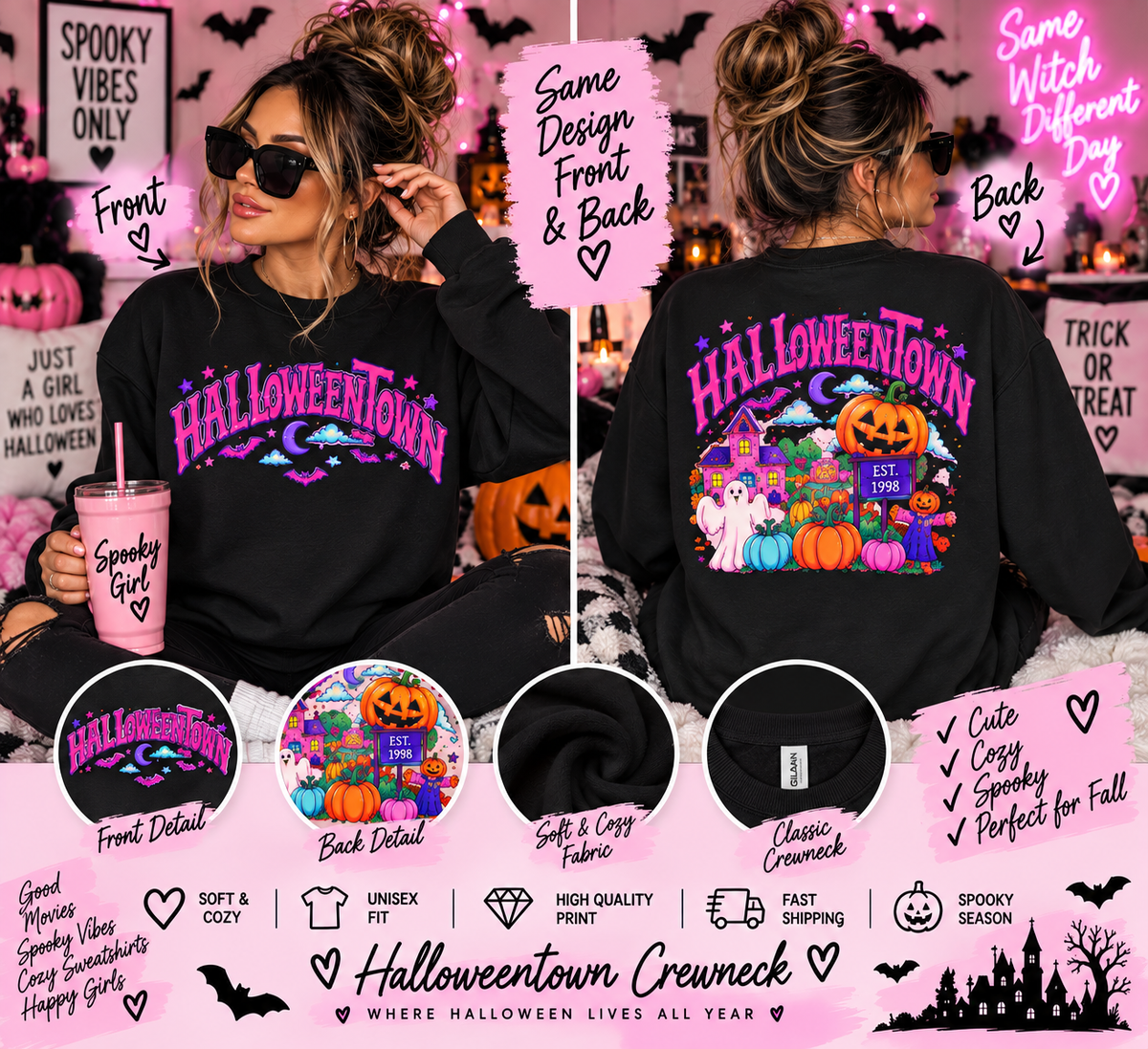 Spooky Season Halloween 
 Crewneck Sweatshirt