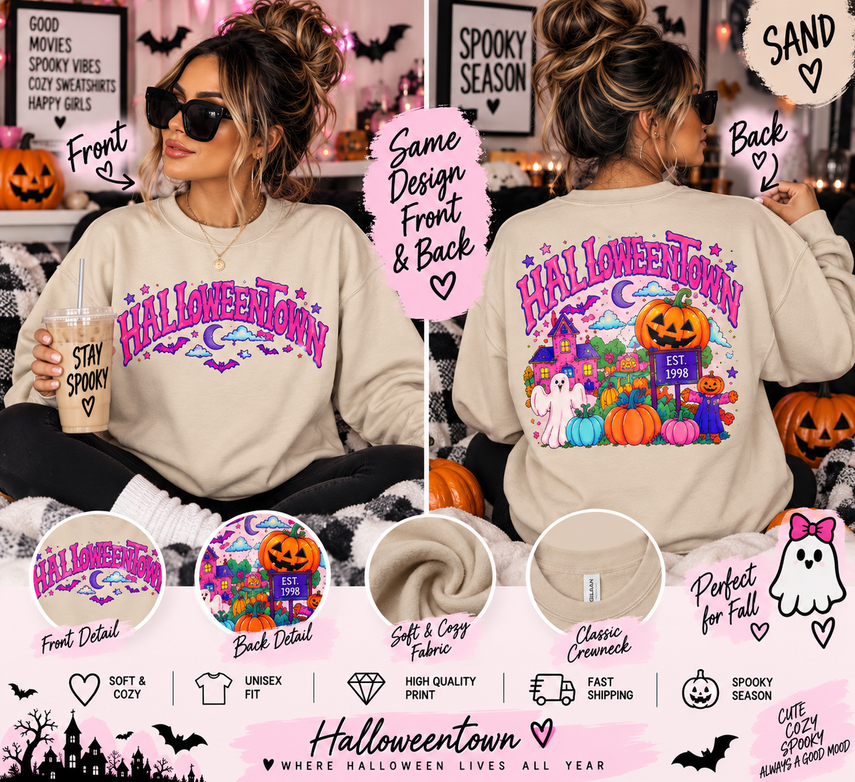 Spooky Season Halloween 
 Crewneck Sweatshirt