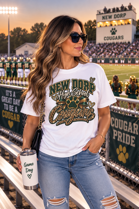 New dorp cougars leopard sprit tee