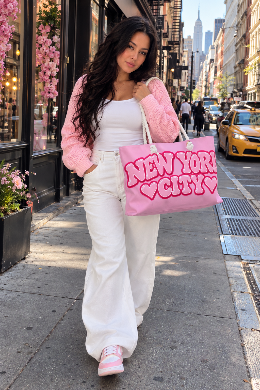 Pink nyc  Weekender tote Bag