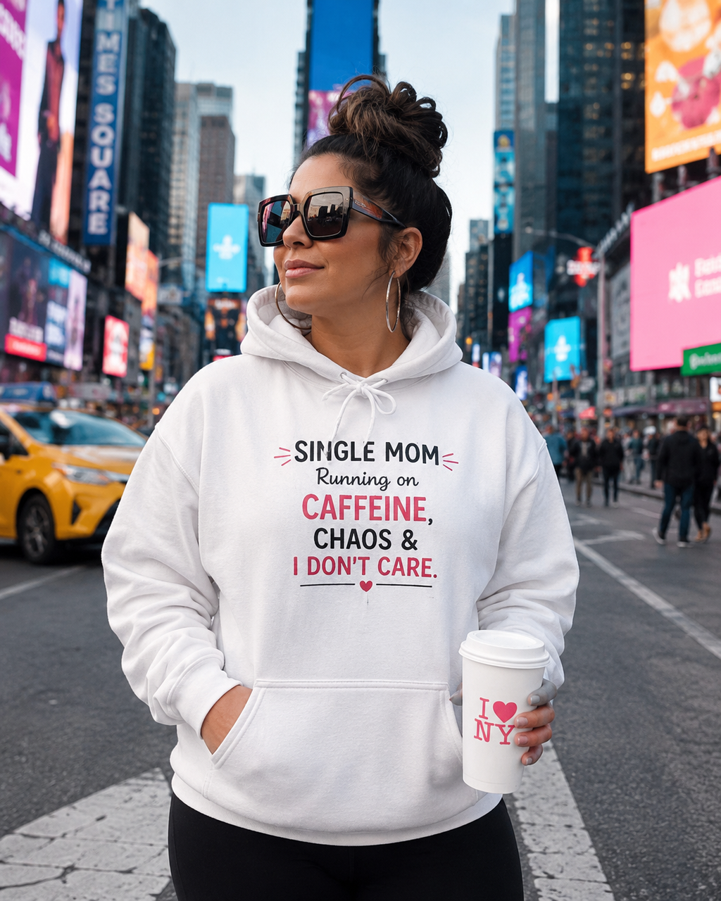 ☕ Running on Caffeine & Chaos Hoodie
