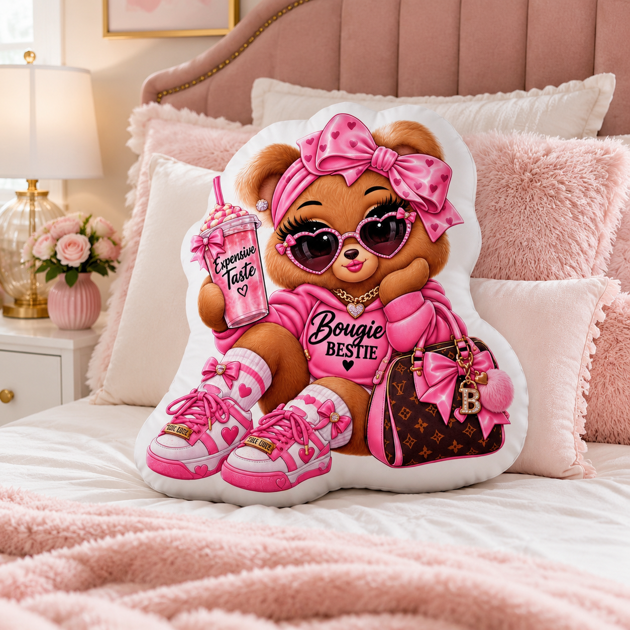 Bougie Bear Bestie pillow
