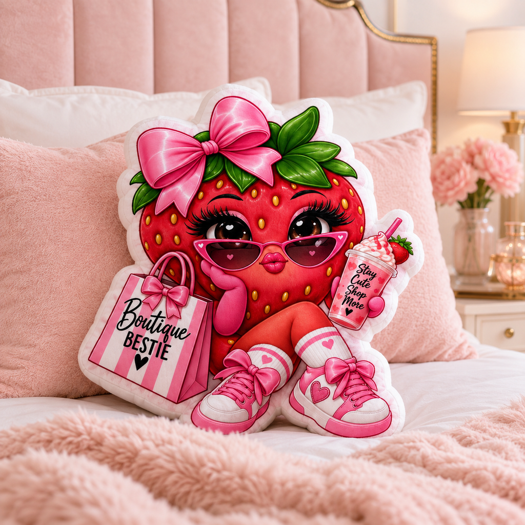 Strawberry Bestie pillow
