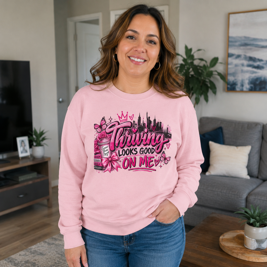 Thriving Looks Good On Me Crewneck Sweatshirt