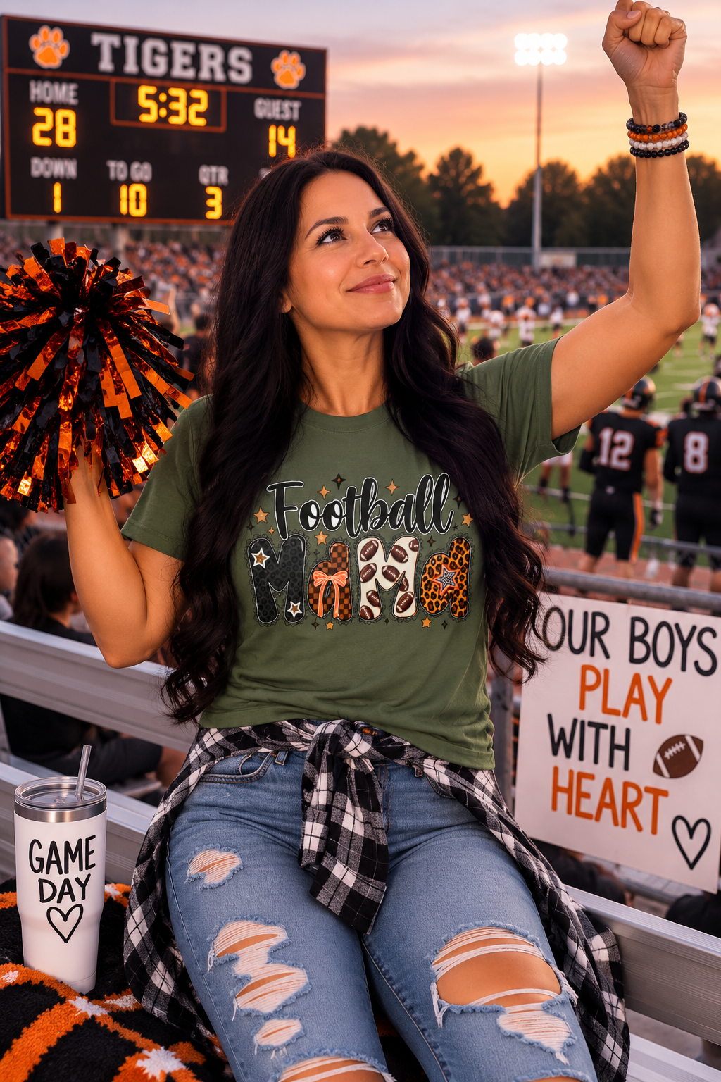 Football Mama Game Day  tee