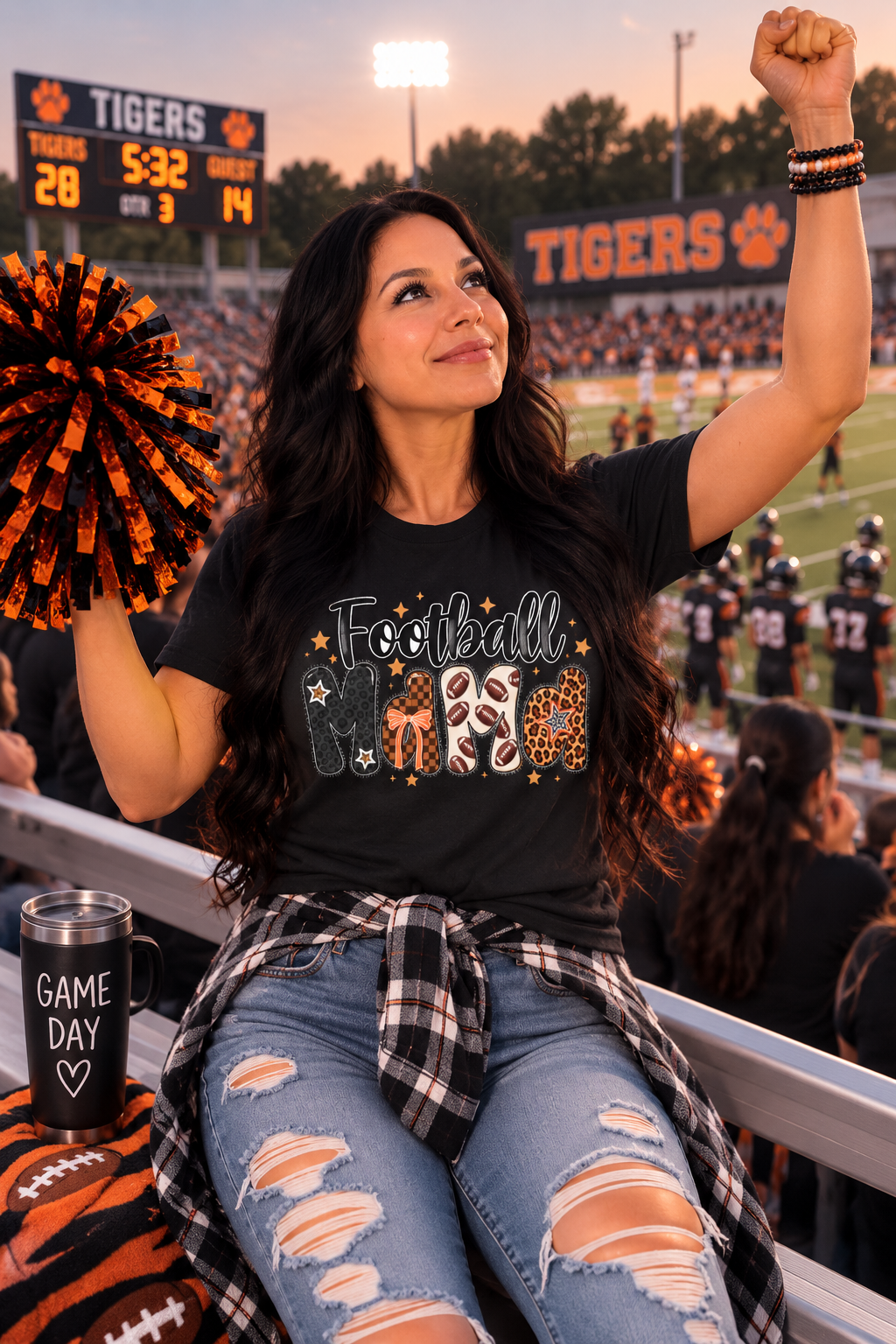 Football Mama Game Day  tee