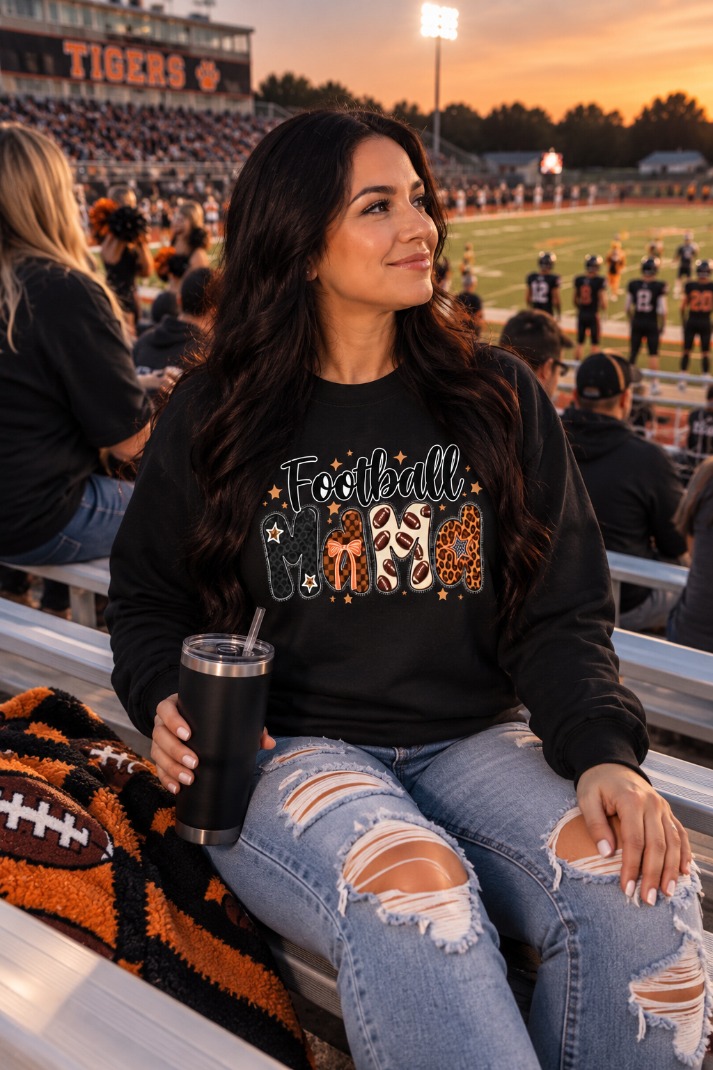 Football Mama Crewneck Sweatshirt