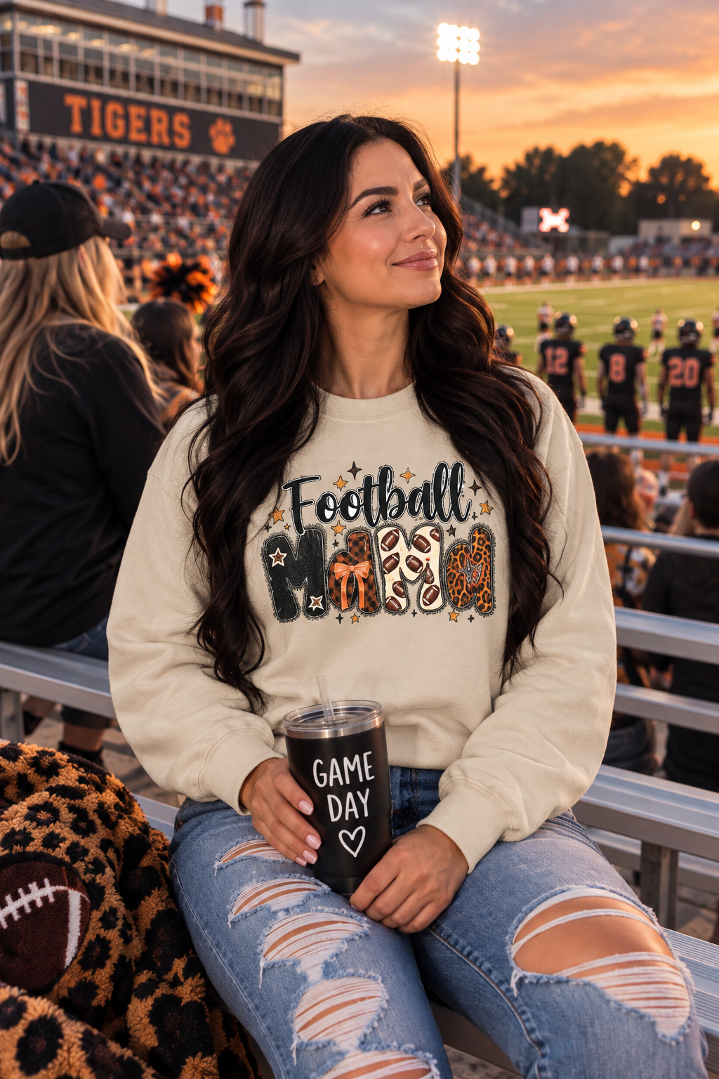 Football Mama Crewneck Sweatshirt
