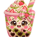 Strawberry Matcha Boba Bestie 3D Shaped Plush Pillow